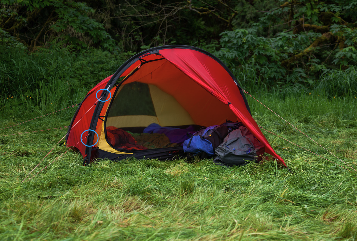 Hilleberg双挂点示意图